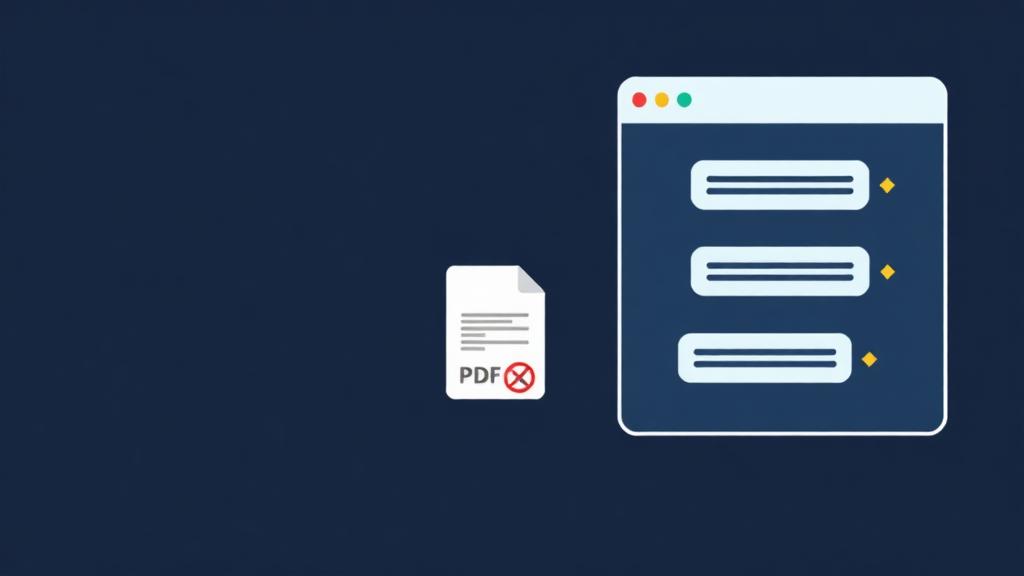 A PDF file marked with a red error cross next to a chat window, illustrating ChatGPT failing to read a PDF.